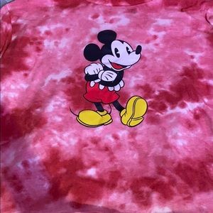 mickey mouse graphic crop top